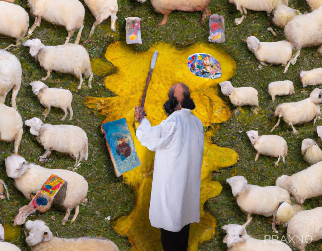 El rebaño y la oveja convertida en artista